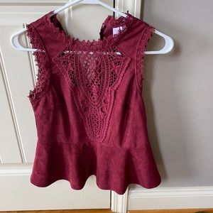 Velvet Zip Up top